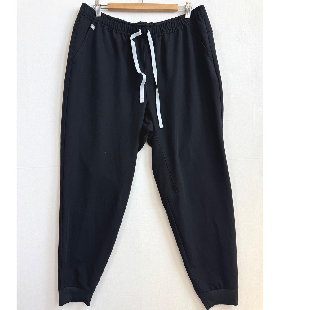 FIGS Tansen Jogger Scrub Pants Mens XL Black Drawstring